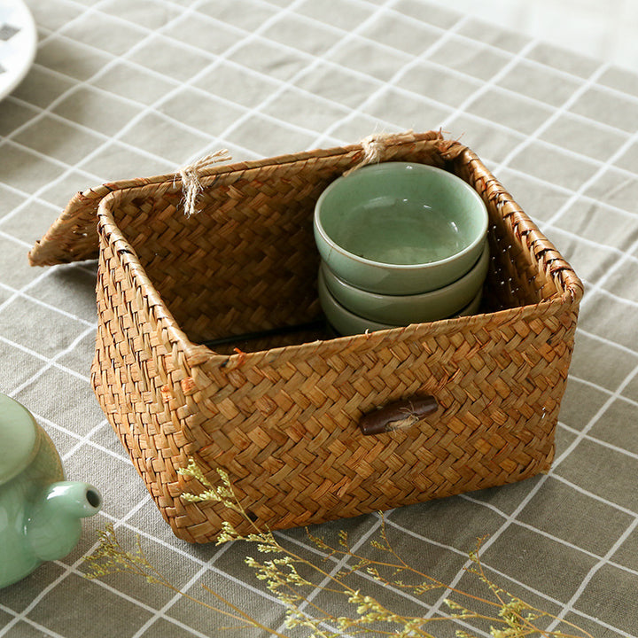 Handcrafted Woven Storage Box Bowlift