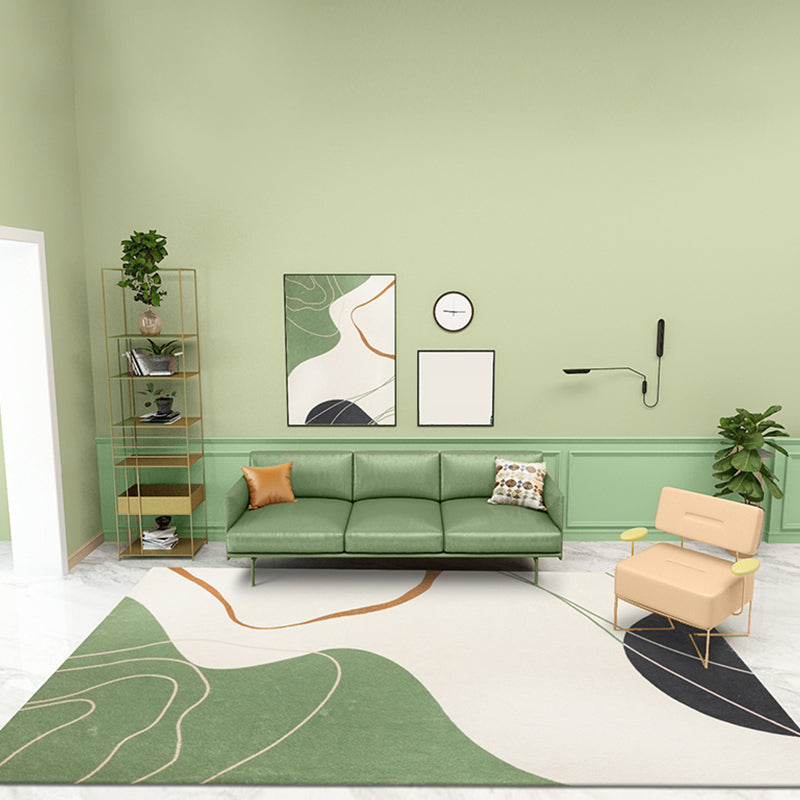 BowLift | Simple Multicolor Modernist Carpet Polyester Abstract Rug Washable Pet Friendly Non-Slip Carpet for Living Room
