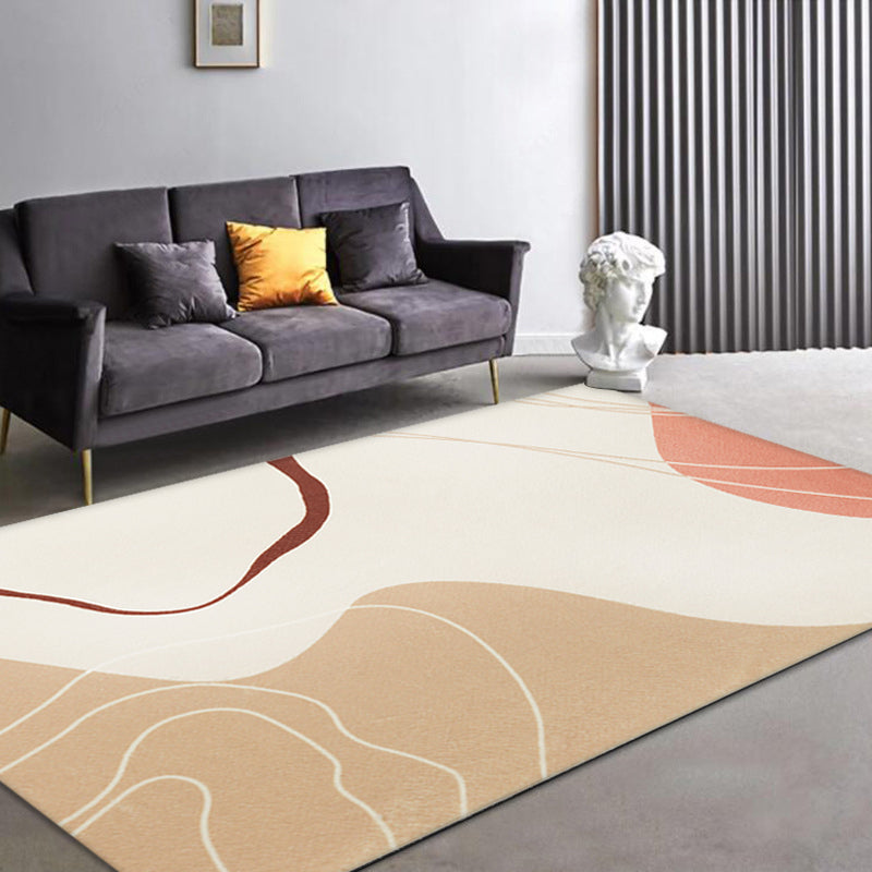 BowLift | Simple Multicolor Modernist Carpet Polyester Abstract Rug Washable Pet Friendly Non-Slip Carpet for Living Room