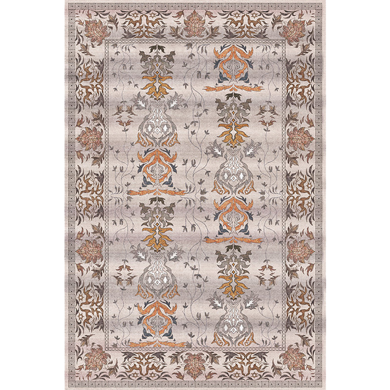 BowLift | Pink Shabby Chic Carpet Polyester Tribal Floral Pattern Carpet Pet-Friendly Washable Non-Slip Back Carpet for Decoration