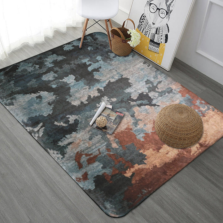 BowLift | Creative abstract rug Multicolor Industrial design rug Polyester Pet-friendly non-slip backing Washable rug for the living room