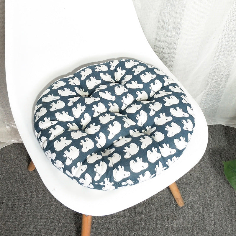 Round Cotton Linen Cushion Round Sofa Chair Cushion Futon Cushion Modern Simple