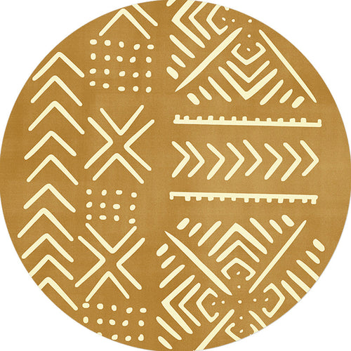 BowLift | Modernist geometric pattern rug with stripes black and yellow polyester rug non-slip backing washable pet-friendly rug for the bedroom