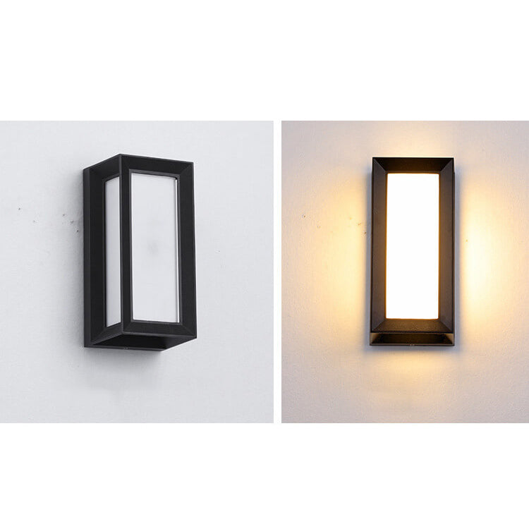 Modern Creative Geometry Aluminum Outdoor Waterproof LED Wall Sconce Lamp | Bowlift