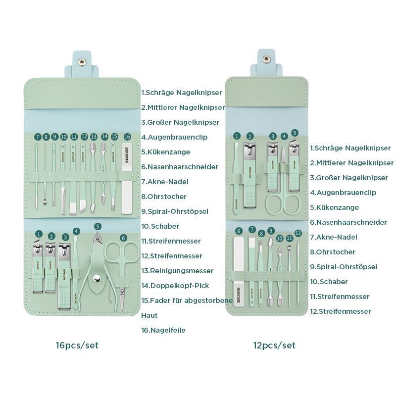 Nail clipper portable set (12/16 pieces) | Bowlift