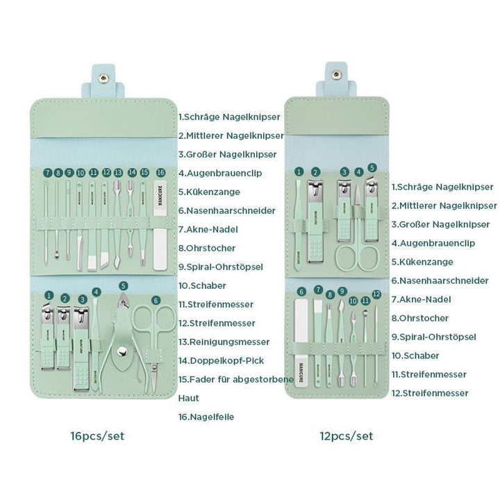 Nail clipper portable set (12/16 pieces) | Bowlift