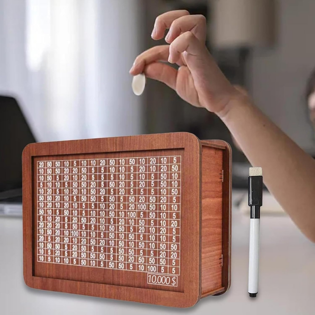Wooden piggy bank | Effortless savings | Bowlift