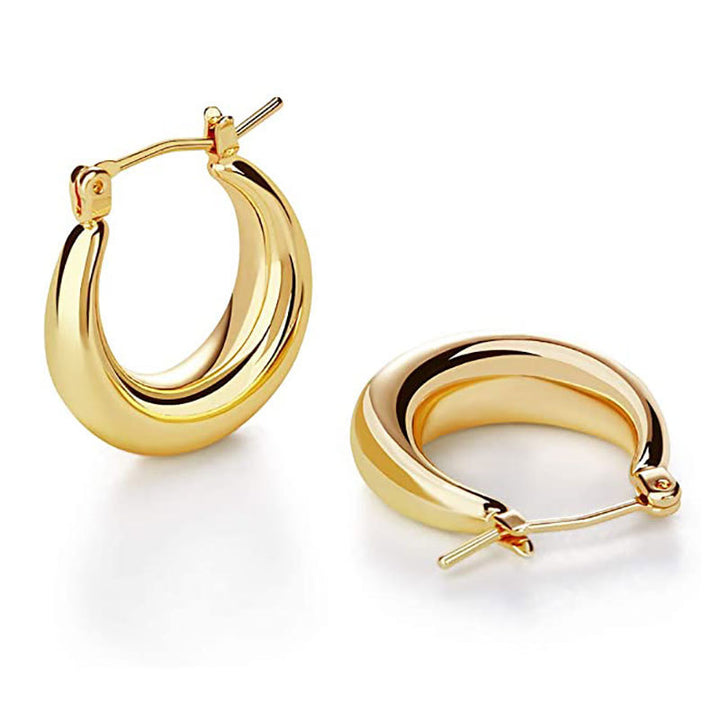 Modern Sleek Hoop Earrings Bowlift
