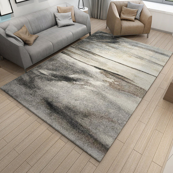 Modernist Abstract Rug Multicolor Polyester Rug Non-Slip Pet Friendly Washable Rug for Living Room | Bowlift