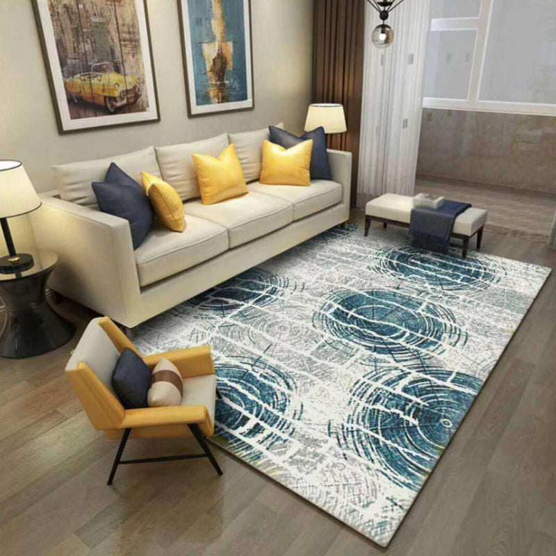 Multicolored abstract rug polyester modern rug pet-friendly washable non-slip area rug for the living room | Bowlift