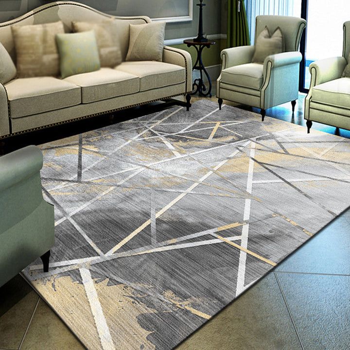 BowLift | Multicolor Abstract Carpet Polyester Industrial Carpet Pet Friendly Washable Non-Slip Carpet for Bedroom