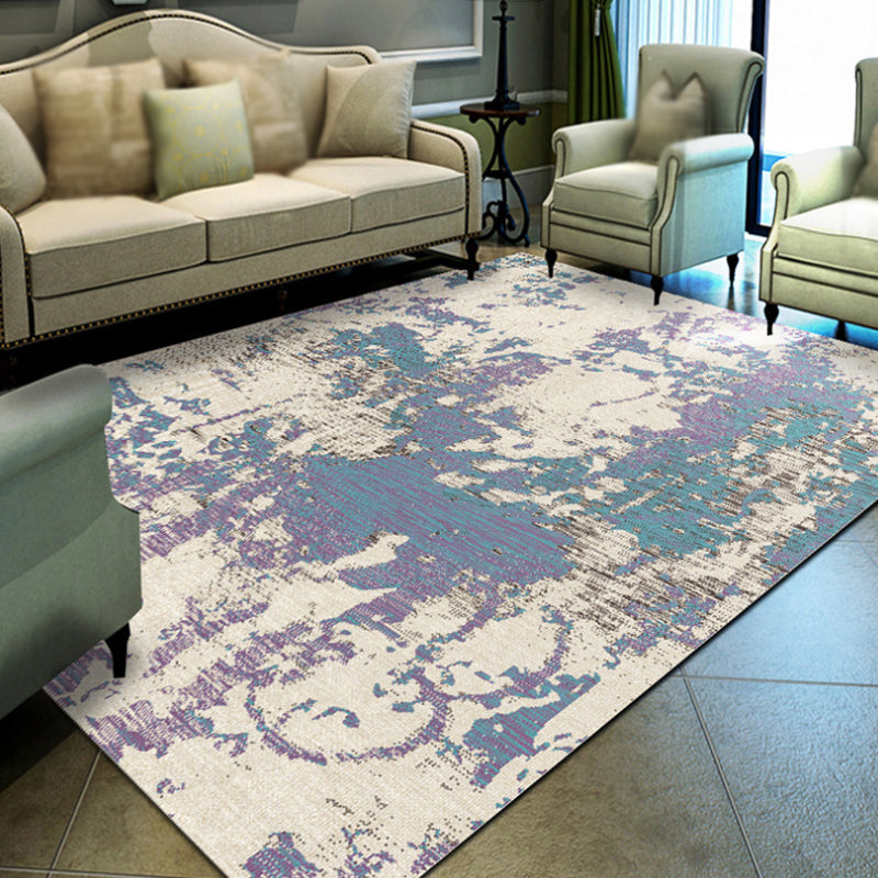 BowLift | Multicolor Abstract Carpet Polyester Industrial Carpet Pet Friendly Washable Non-Slip Carpet for Bedroom