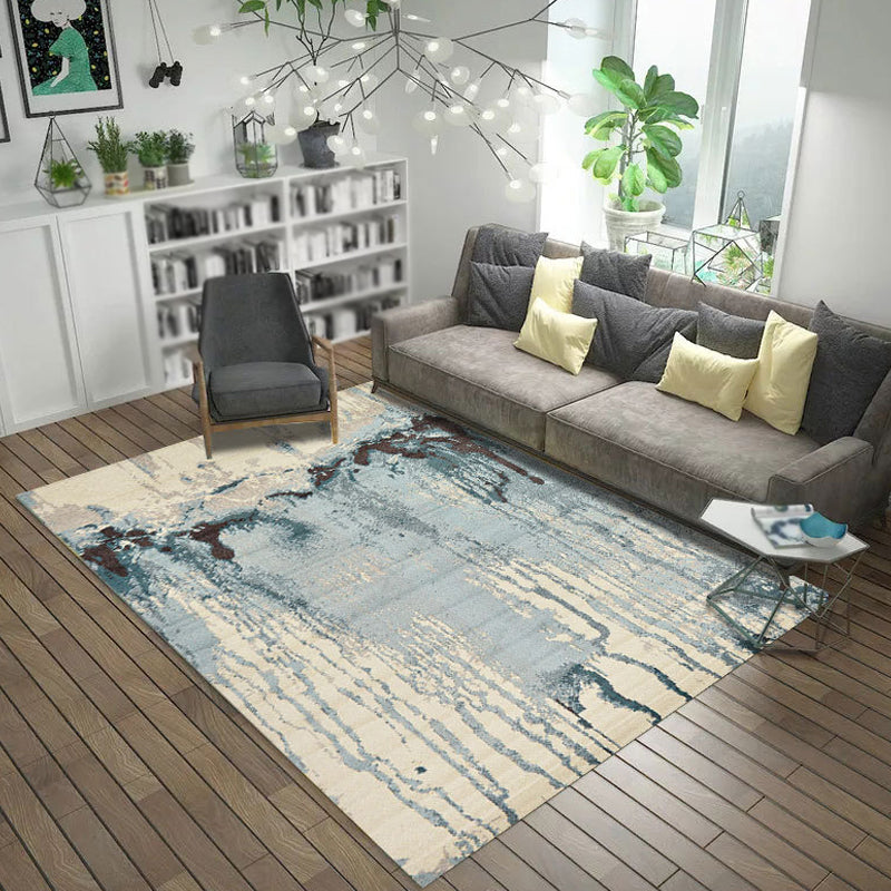 BowLift | Multicolor Abstract Carpet Polyester Industrial Carpet Pet Friendly Washable Non-Slip Carpet for Bedroom