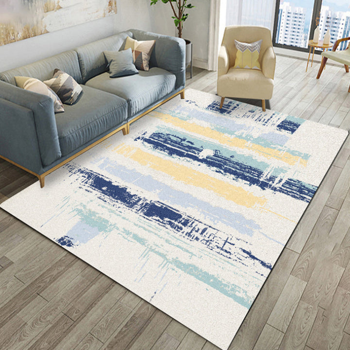 BowLift | Multicolor Abstract Carpet Polyester Industrial Carpet Pet Friendly Washable Non-Slip Carpet for Bedroom