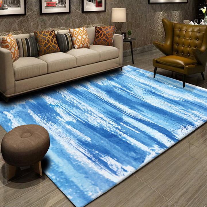 BowLift | Multicolor Abstract Striped Pattern Carpet Polyester Industrial Carpet Pet Friendly Washable Non-Slip Rug for Living Room