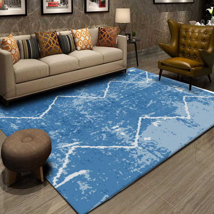 BowLift | Multicolor Abstract Striped Pattern Carpet Polyester Industrial Carpet Pet Friendly Washable Non-Slip Rug for Living Room