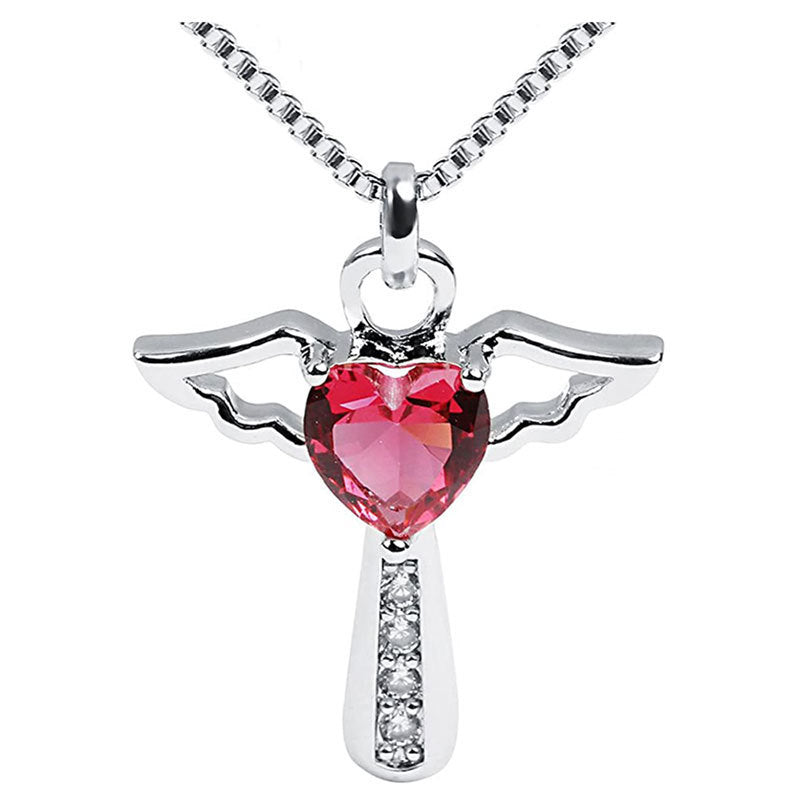 Winged Heart Pendant Necklace Bowlift
