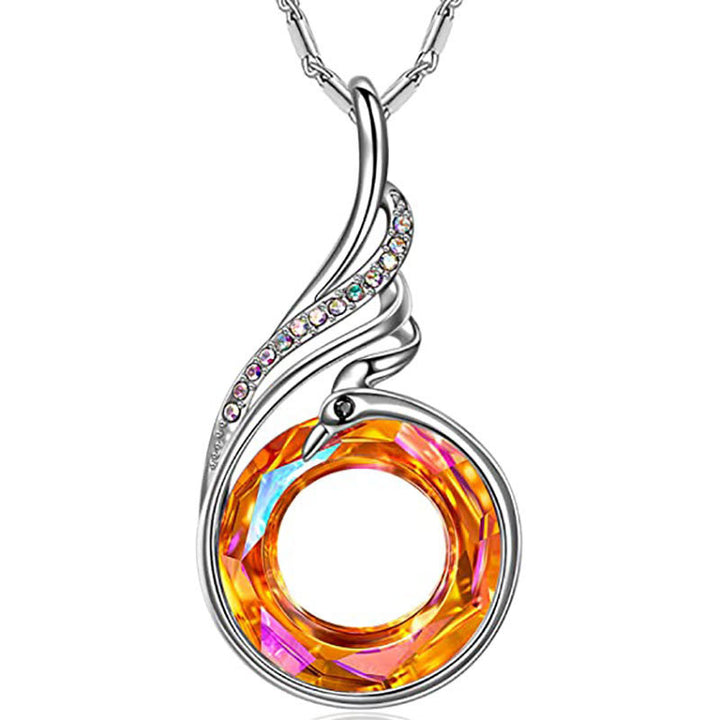 Luxurious Crystal-Embellished Pendant Necklace Bowlift