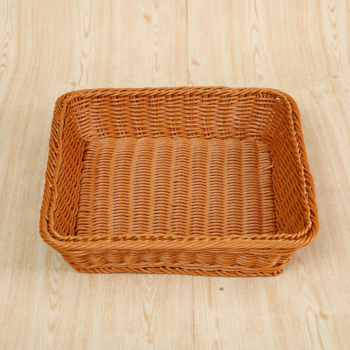 Versatile Rectangular Woven Storage Basket Bowlift