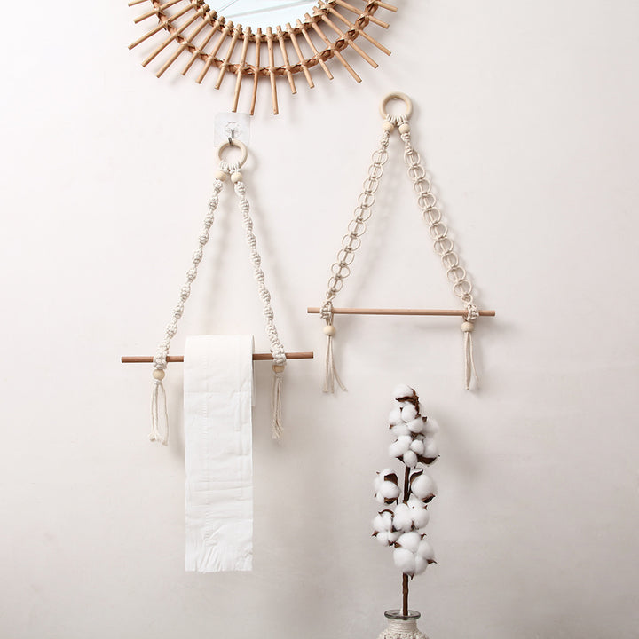 Decorative Macrame Toilet Paper Holder Bowlift