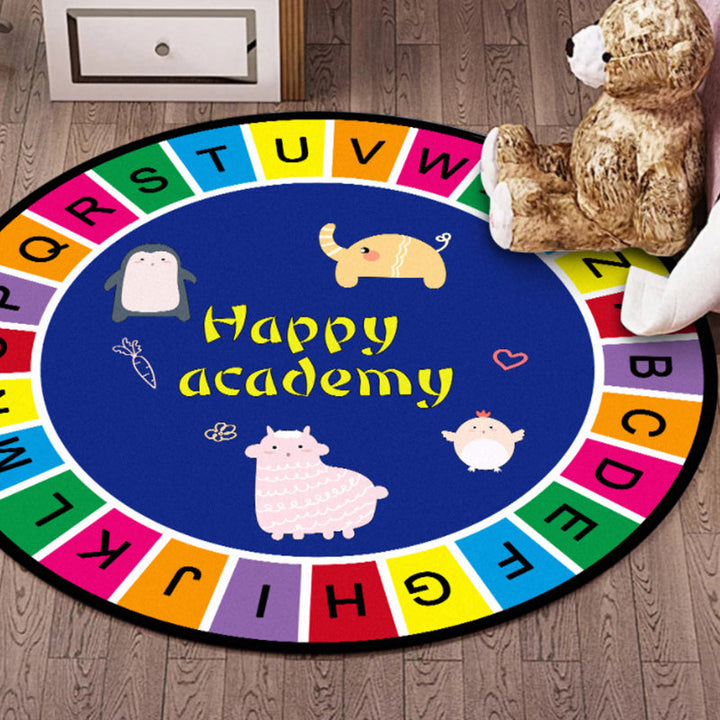 BowLift | Multifunctional Cartoon Animal Pattern Carpet Polyester Kids Carpet Washable Non-Slip Pet-Friendly Rug for Bedroom