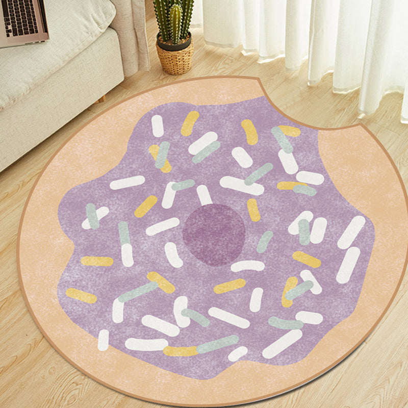 BowLift | Multicolor Kids Carpet Polypropylene Donut Pattern Carpet Pet-Friendly Washable Non-Slip Rug for the Children's Room
