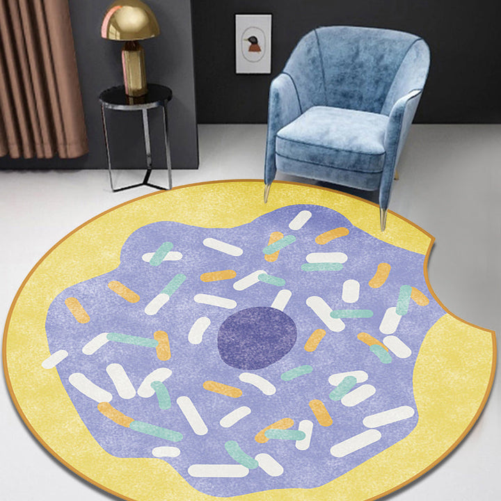 BowLift | Multicolor Kids Carpet Polypropylene Donut Pattern Carpet Pet-Friendly Washable Non-Slip Rug for the Children's Room