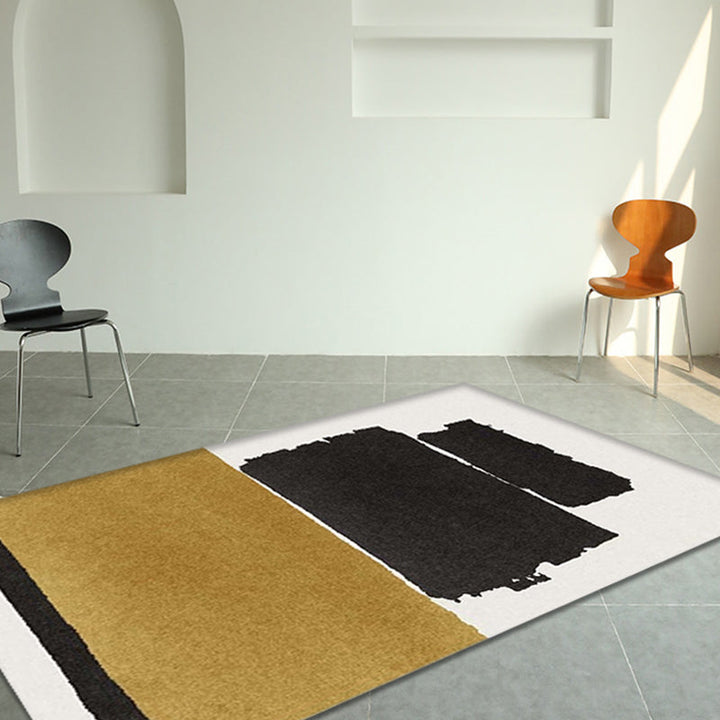 Modernism Color Box Geometric Pattern Rug Multicolor Polypropylene Rug Non-slip Pet-friendly Washable Rug for the Bedroom | Bowlift