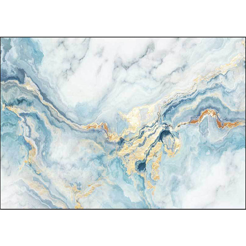 BowLift | Modern Abstract Carpet Blue Synthetic Carpet Non-Slip Pet-Friendly Washable Carpet for Home