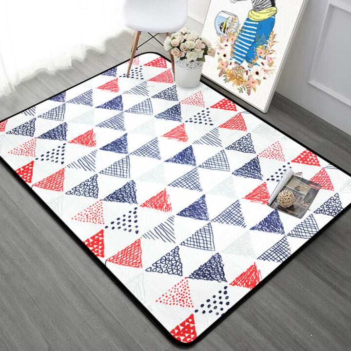 BowLift | Novelty Triangle Indoor Dress Pastel Color Polyester Rug Non-slip Back Area Carpet for Room