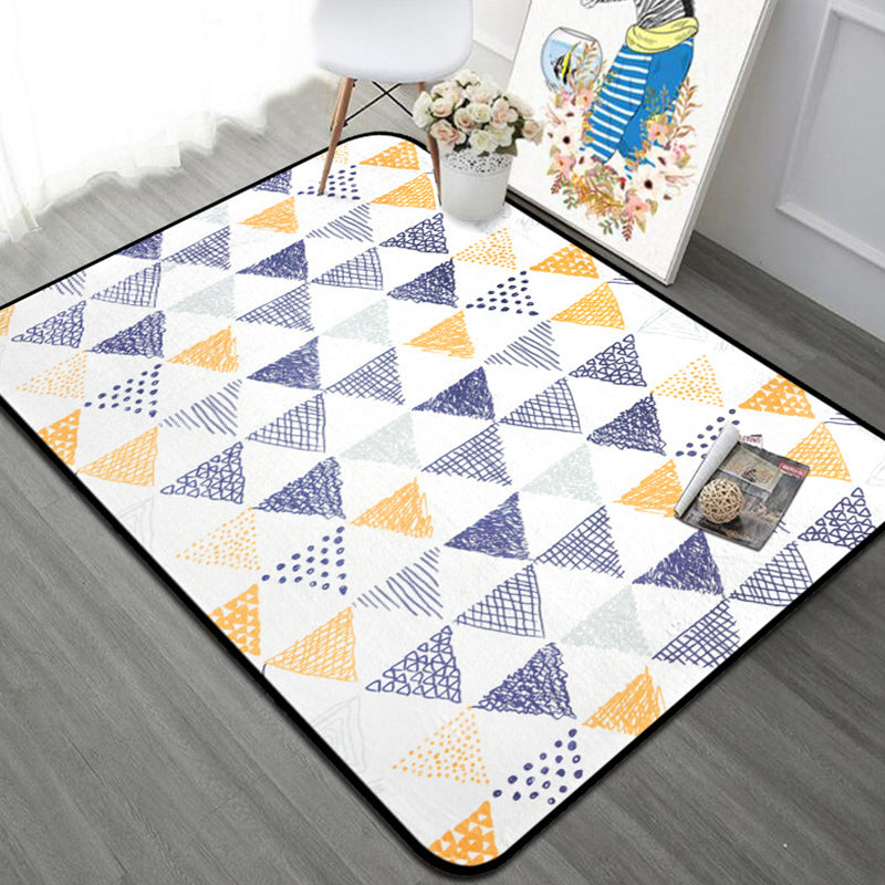 BowLift | Novelty Triangle Indoor Dress Pastel Color Polyester Rug Non-slip Back Area Carpet for Room