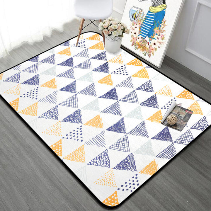 BowLift | Novelty Triangle Indoor Dress Pastel Color Polyester Rug Non-slip Back Area Carpet for Room