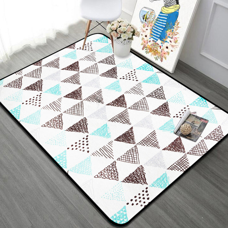 BowLift | Novelty Triangle Indoor Dress Pastel Color Polyester Rug Non-slip Back Area Carpet for Room