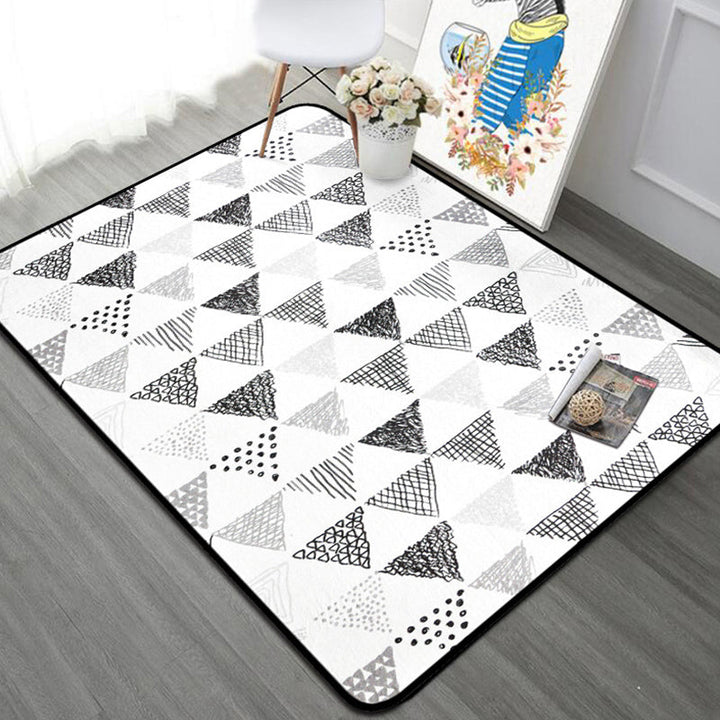 BowLift | Novelty Triangle Indoor Dress Pastel Color Polyester Rug Non-slip Back Area Carpet for Room