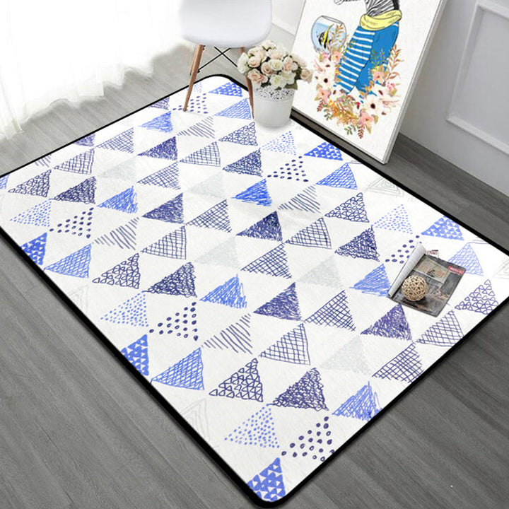 BowLift | Novelty Triangle Indoor Dress Pastel Color Polyester Rug Non-slip Back Area Carpet for Room