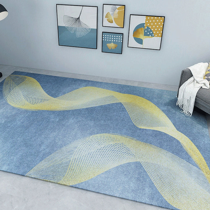 BowLift | Soft Trendy Indoor Dress Multi Color Abstract Pattern Dress Stain Resistant Washable Carpet for Living Room