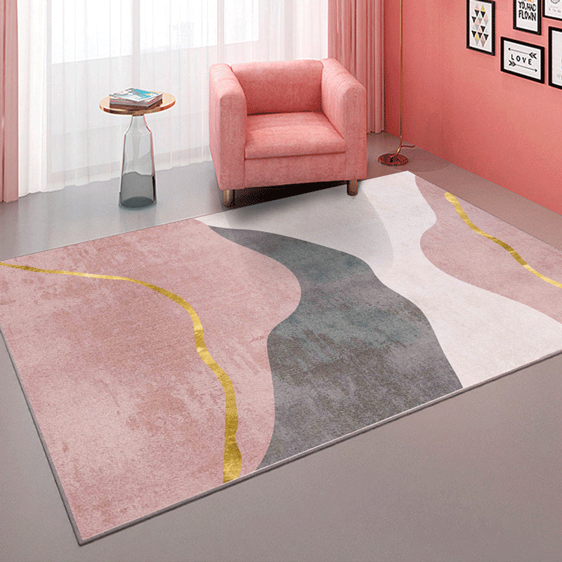 BowLift | Soft Trendy Indoor Dress Multi Color Abstract Pattern Dress Stain Resistant Washable Carpet for Living Room