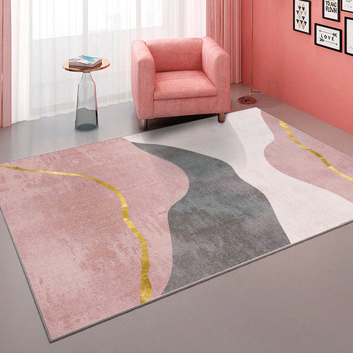 BowLift | Soft Trendy Indoor Dress Multi Color Abstract Pattern Dress Stain Resistant Washable Carpet for Living Room