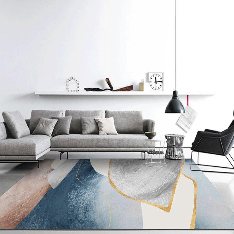 BowLift | Soft Trendy Indoor Dress Multi Color Abstract Pattern Dress Stain Resistant Washable Carpet for Living Room