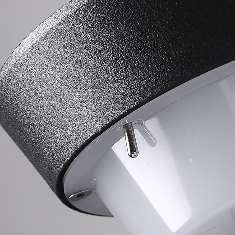 Modern Simplicity Waterproof Solar Round Aluminum Acrylic Outdoor Lights For Garden | Bowlift