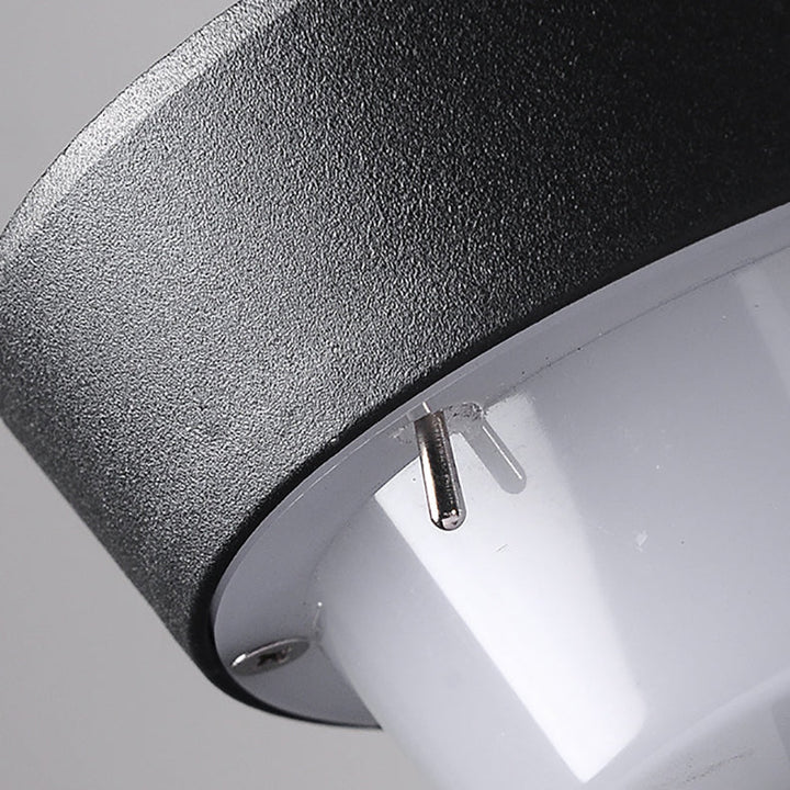 Modern Simplicity Waterproof Solar Round Aluminum Acrylic Outdoor Lights For Garden | Bowlift