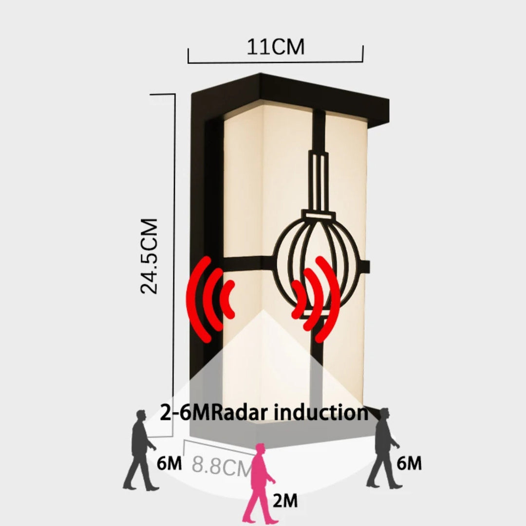 BowLift | LumeRadar | Modern LED outdoor wall light with IP65 & radar sensor