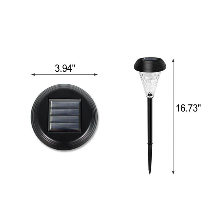 Modern Solar Glass Cone LED Outdoor Garden Ground Insert Landscape Light | Bowlift