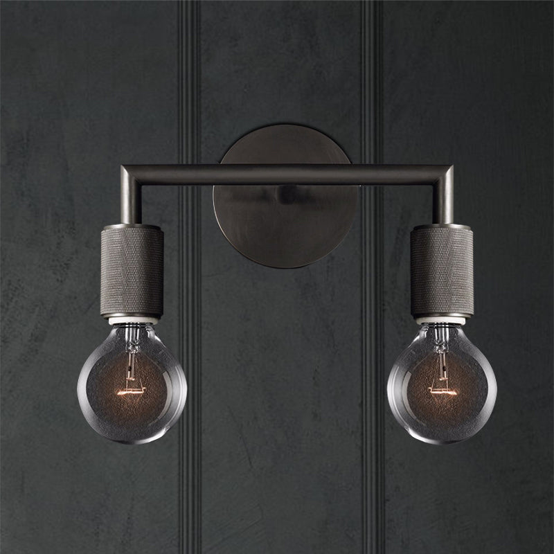 BowLift | Wall Light Brass Metal Double Bulb Sconce