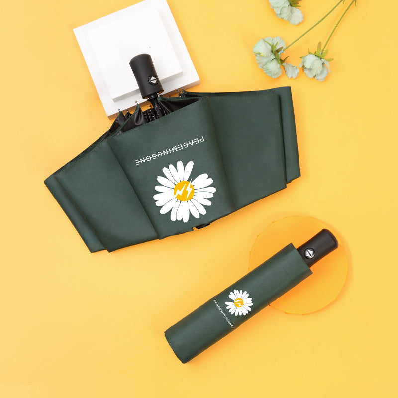 Women's portable UV protection folding umbrella with compact carrying case Bowlift