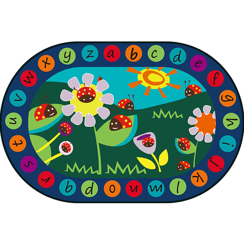 BowLift | Multicolor Kids Room Carpet Cartoon Alphabet Letters and Numbers Carpet Polyester Pet-Friendly Carpet