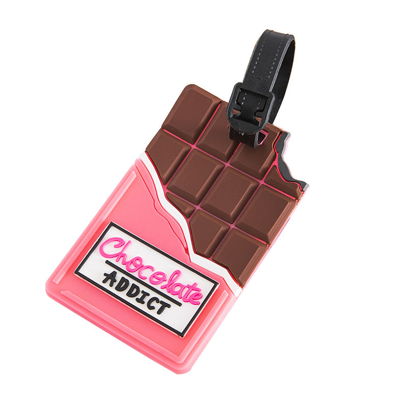 Unisex Luggage Tag in Chocolate Design Bowlift