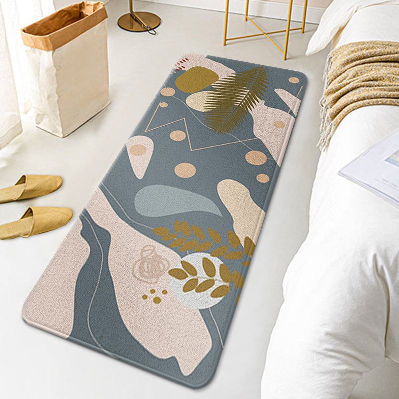 BowLift | Multicolor Colorblock Rug Polyester Contemporary Rug Non-Slip Back Washable Pet-Friendly Rug for the Bedroom