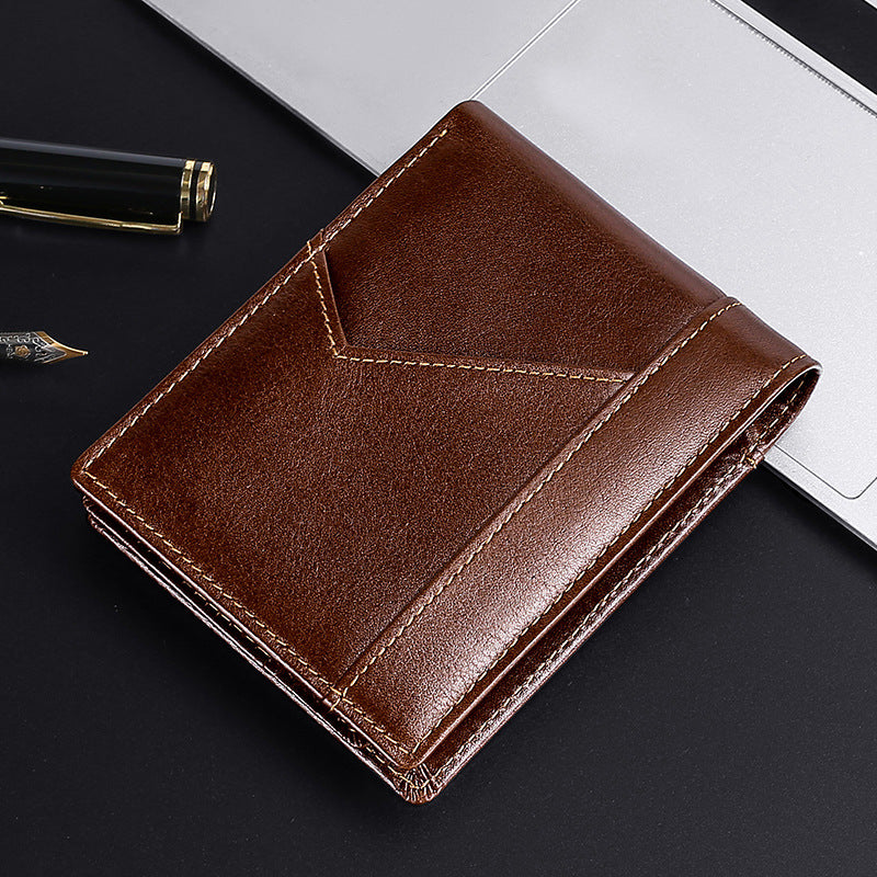 Premium Textured Leather Tri-Fold Wallet