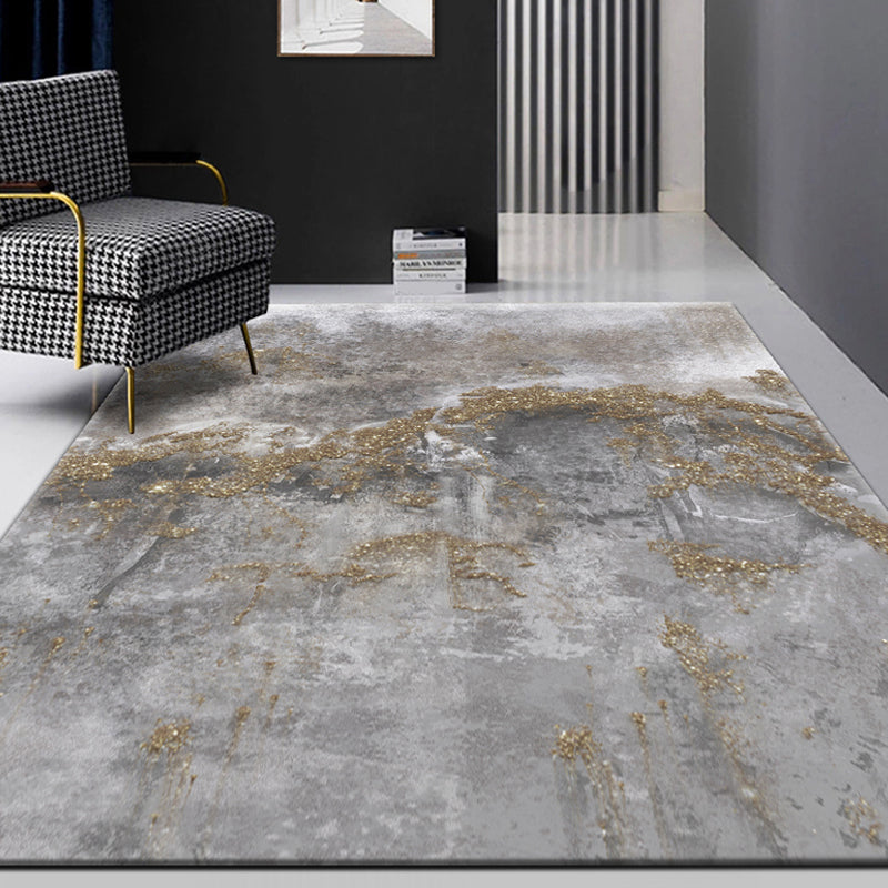 BowLift | Gray industrial indoor carpet polyester abstract carpet washable non-slip carpet for bedroom